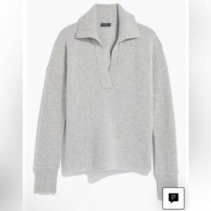 Cashmere Rib Polo Sweater
